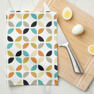 Mid Century Colorful Geometric Circles Patroon Theedoek