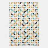 Mid Century Colorful Geometric Circles Patroon Theedoek (Verticaal)