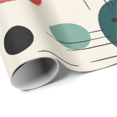 Mid century colorful geometric pattern cadeaupapier (Rol Hoek)