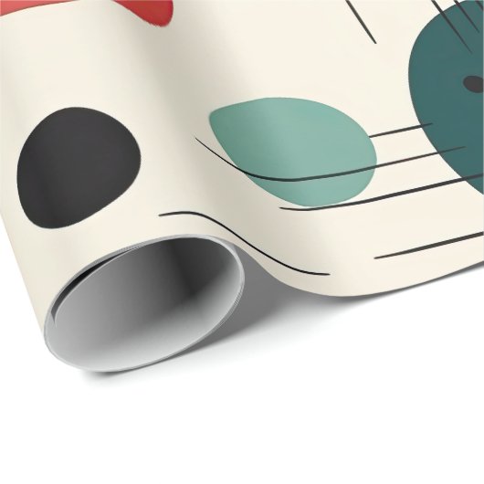 Mid century colorful geometric pattern cadeaupapier (Rol Hoek)