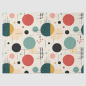 Mid century colorful geometric pattern tissuepapier (Voorkant)