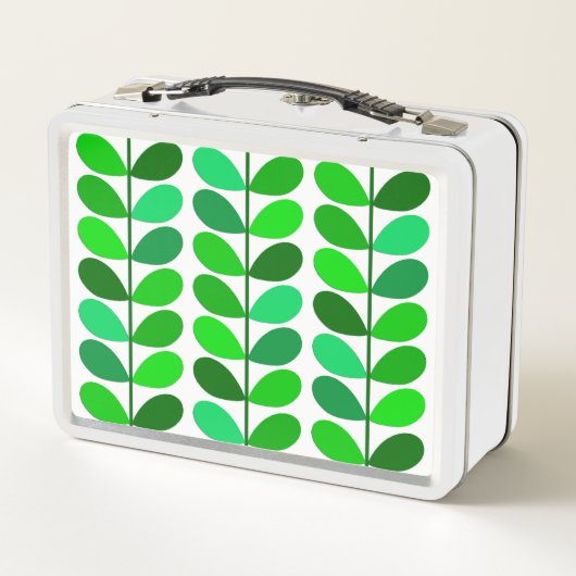 Mid Century Danish Leaves, Emerald and Lime Green (Achterkant)