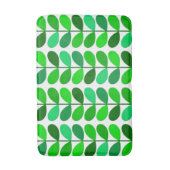 Mid Century Danish Leaves, Emerald and Lime Green Badmat (Voorkant Verticaal)