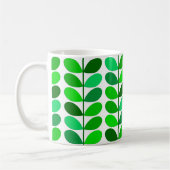 Mid Century Danish Leaves, Emerald and Lime Green Koffiemok (Links)