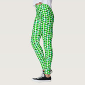 Mid Century Danish Leaves, Emerald and Lime Green Leggings (Links)
