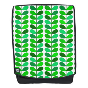 Mid Century Danish Leaves, Emerald and Lime Green Rugtassen