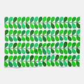 Mid Century Danish Leaves, Emerald and Lime Green Theedoek (Horizontaal)