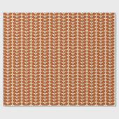 Mid Century Danish Leaves, Rust Brown en Beige Cadeaupapier (Vlak)