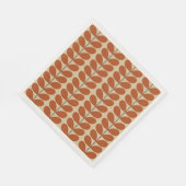 Mid Century Danish Leaves, Rust Brown en Beige Servet (Hoek)