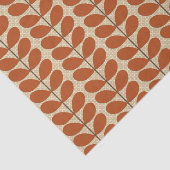 Mid Century Danish Leaves, Rust Brown en Beige Tissuepapier (Detail)