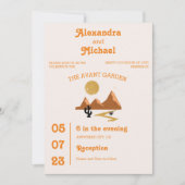  Mid Century Desert Bruiloft Kaart (Voorkant)