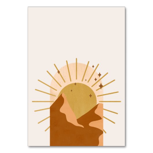 Mid Century Desert Bruiloft Kaart (Achterkant)