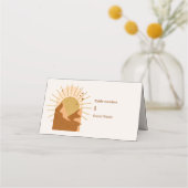  Mid Century Desert Bruiloft Plaatskaartje (Voorkant)