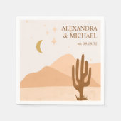 Mid Century Desert Bruiloft Servet (Voorkant)
