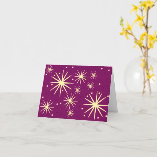 Mid Century Design Note Kaart (Gele Bloem)