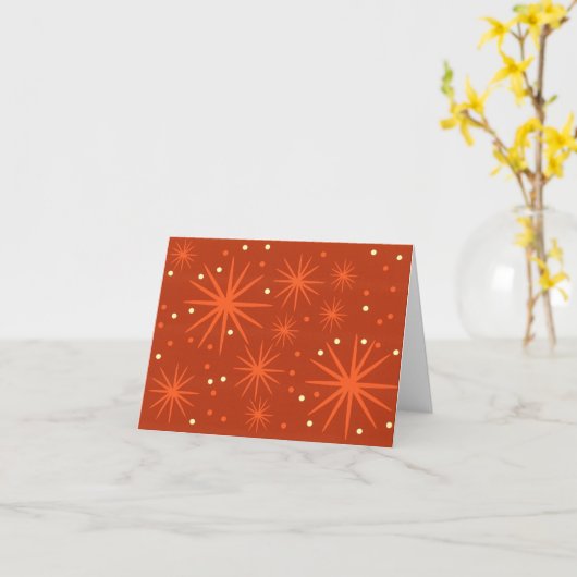 Mid Century Design Note Kaart (Gele Bloem)