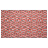 Mid Century Diamond Pattern Coral, zwart en wit Stof (Fat Quarter)