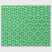 Mid Century Diamond Pattern Jade Green en Aqua Cadeaupapier (Vlak)