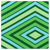 Mid Century Diamond Pattern Jade Green en Aqua Stof (Close Up)