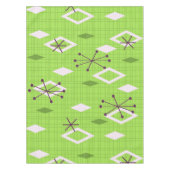 Mid Century Diamonds Starbursts Chartreuse Tafelkleed (Voorkant)