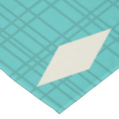 Mid Century Diamonds Starbursts Turquoise Tafelkleed (Gekanteld)