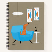 Mid Century Dog with Gravel Art Notitieboek (Voorkant)