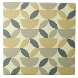 Mid Century Earth tone half Circles and  shapes  Tegeltje