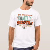 Mid Century Familie Kerstmis T-shirt (Voorkant)