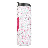 Mid Century Fancy Cats in Pink Chair Polka Dots Thermosbeker (Geroteerd rechts)