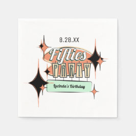 Mid-Century Fifties Party Papieren servetten