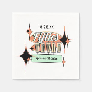 Mid-Century Fifties Party Papieren servetten