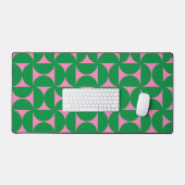 Mid Century Forest Groen & Roze Geometrisch Bureaumat (Keyboard & Muis)