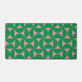 Mid Century Forest Groen & Roze Geometrisch Bureaumat (Voorkant)