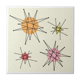 Mid Century Franciscan Starburst 7  Tegeltje