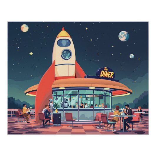 Mid-Century Futurismus Perfect Poster (Voorkant)