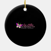 Mid Century Futuristische Mardi Gras Cocktail Part Keramisch Ornament (Achterkant)