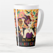 Mid Century Futuristische Mardi Gras Cocktail Part Latte Mok (Rechterhoek)