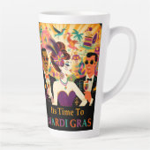 Mid Century Futuristische Mardi Gras Cocktail Part Latte Mok (Rechts)