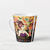 Mid Century Futuristische Mardi Gras Cocktail Part Latte Mok (Linkerhoek)
