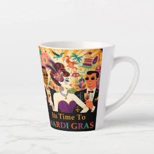 Mid Century Futuristische Mardi Gras Cocktail Part Latte Mok