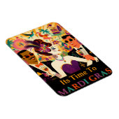 Mid Century Futuristische Mardi Gras Cocktail Part Magneet (Rechterzijde)