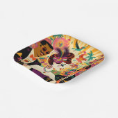 Mid Century Futuristische Mardi Gras Cocktail Part Papieren Bordje (Gebogen)