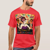Mid Century Futuristische Mardi Gras Cocktail Part T-shirt (Voorkant)