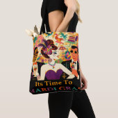 Mid Century Futuristische Mardi Gras Cocktail Part Tote Bag (Dichtbij)