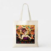 Mid Century Futuristische Mardi Gras Cocktail Part Tote Bag (Achterkant)
