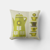 Mid Century geïnspireerd Koffiepot kussen