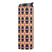 Mid-Century Geïnspireerd Tegel Pattern 2 Thermosbeker (Gedraaid links)