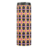 Mid-Century Geïnspireerd Tegel Pattern 2 Thermosbeker (Achterkant)