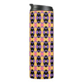 Mid-Century Geïnspireerd Tegel Pattern 2 Thermosbeker (Geroteerd rechts)