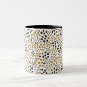 Mid Century geïnspireerde kunst Tweekleurige Koffiemok (Center)